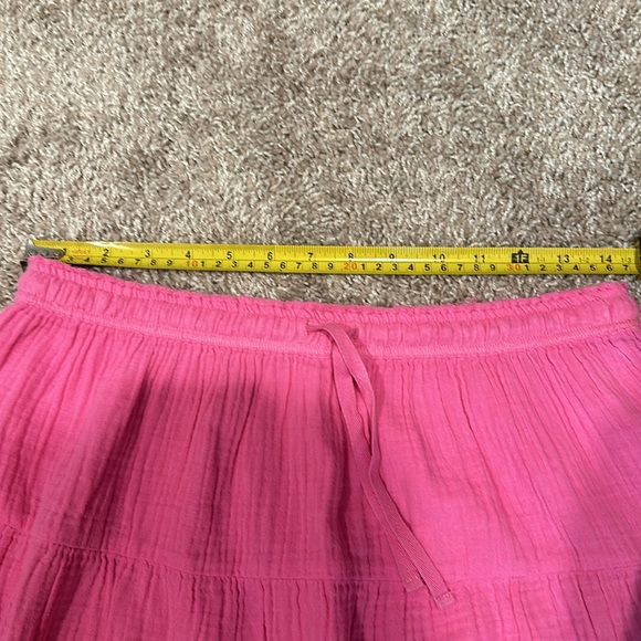 Aerie Pink Gauze Tiered Skirt Size Medium - Picture 4 of 5
